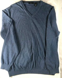 Men-039-s-Blue-Van-Heusen-V-Neck-Sweater-2XL-XXL-Long-Sleeve