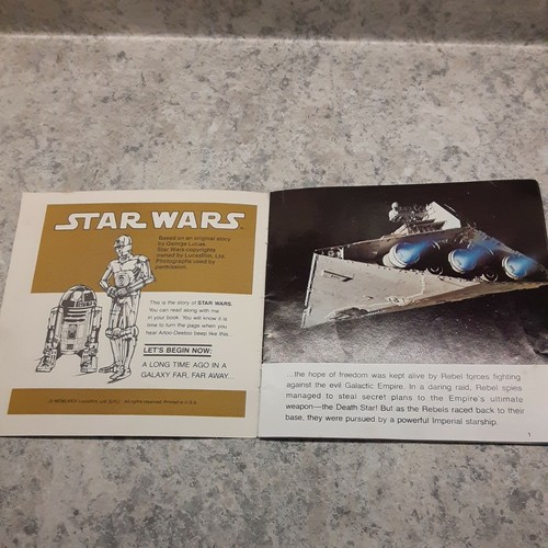 Libro y registro vintage de 24 páginas de Star Wars 1979 de lectura - Imagen 6 de 7
