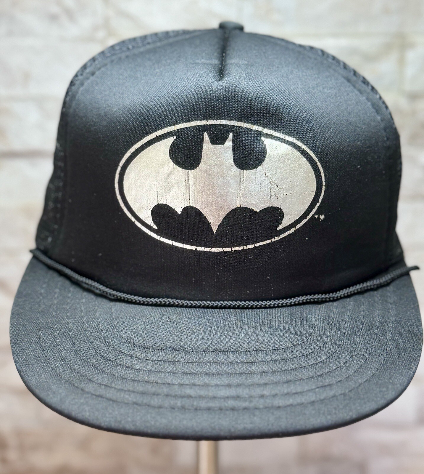 Vintage 80’s Batman Hat Dc Comics Trucker Hat Rope Cap Adjustable Snapback