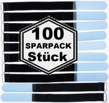 100 Cable Ties Cable Hook and Loop 30cm x 25mm Light Blue Hook and Loop Cable Ties Eyelet