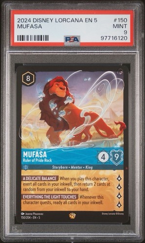 Mufasa - Ruler of Pride Rock graded PSA 9 for sale on eBay