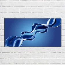 Glass Print 100x50 Abstract Waves Picture Wall Art Home Decor