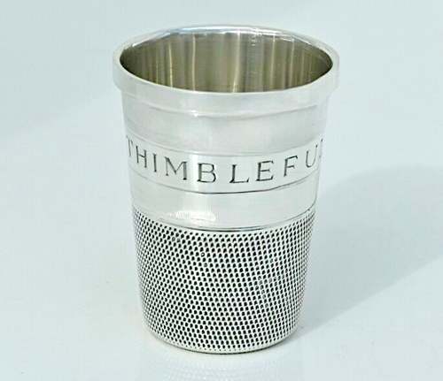 Fabelhafter massiver Sterling Silber Jigger "nur ein Fingerhut voll" gefasst 1973 : 32,2 g - Bild 10 von 24