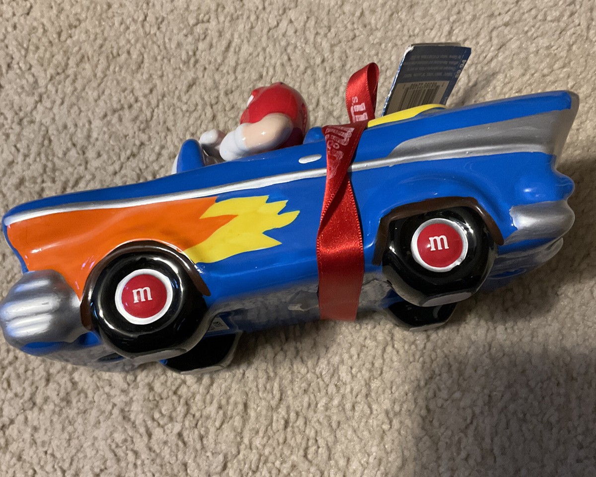 Red and Yellow M&M in a Ceramic Blue Car NEW | eBay