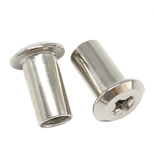 M6 Nickel Steel Rivet Nut Phillips Furniture Connector Cap Nuts Barrel Nut - Picture 5 of 6
