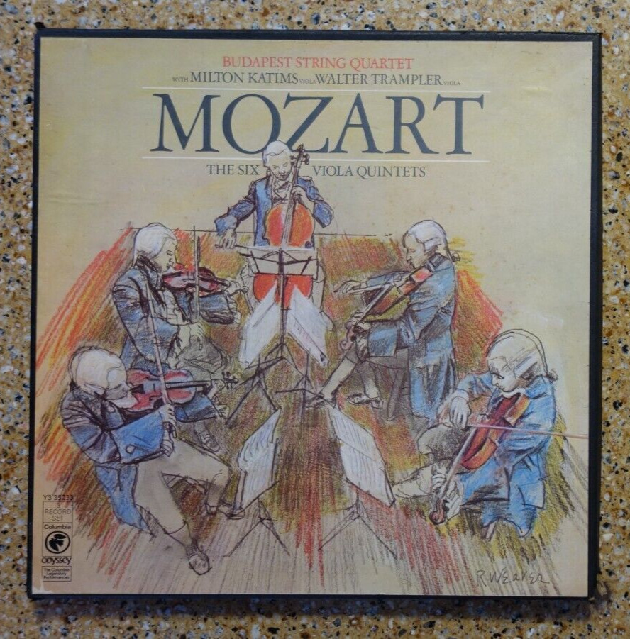 Mozart: Six Viola Quintets - Budapest String Quartet, Katims, Trampler LP Record