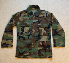 USGI Woodland Camo Combat BDU Coat Size Small-R Irregulars MADE IN USA-NEW