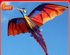 Kite Tail Dragon Line Outdoor 3D Flying Single 100m Kites Children Toy Kids Fun