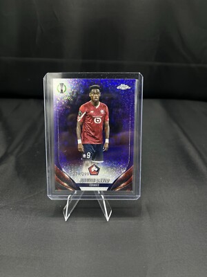2023-24 Topps Chrome UCC - Jonathan David #117 Violet Speckle Refractor /299
