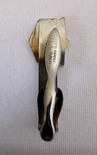 1949 Plymouth Hood Ornament Tie Clasp Silver Tone Enamel Kinney Co. VTG Auto - 第 7/8 張圖片