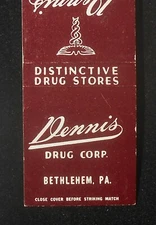 1960s Dennis Drug Store 545 Main Street Broad & New Sts. Easton Ave Bethlehem PA