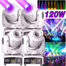 4PCS 120W Moving Head Stage Light RGBW LED DMX DJ Club Party Spot Beam Lights