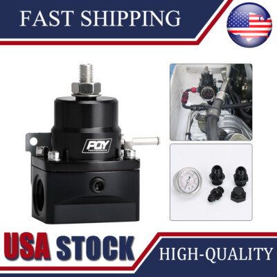 #ad AN8 8 6 Fuel Inject Regulator With Boost and Gauge High Pressure 8AN Black 1 8#x27;#x27; $25.90