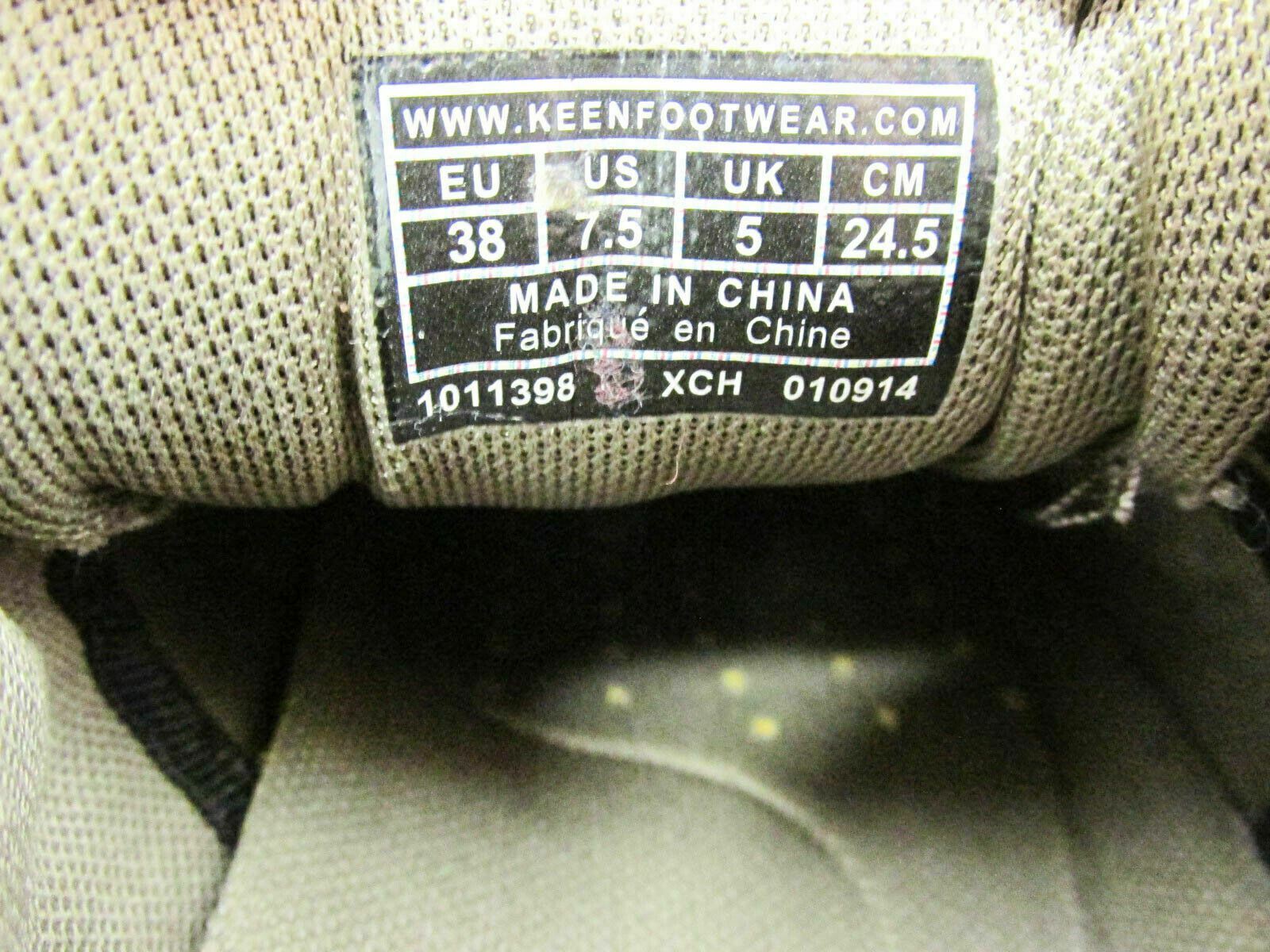 Scarpa da donna Keen Briggs taglia 7 5 M sneaker da trekking in pelle marrone usata qp