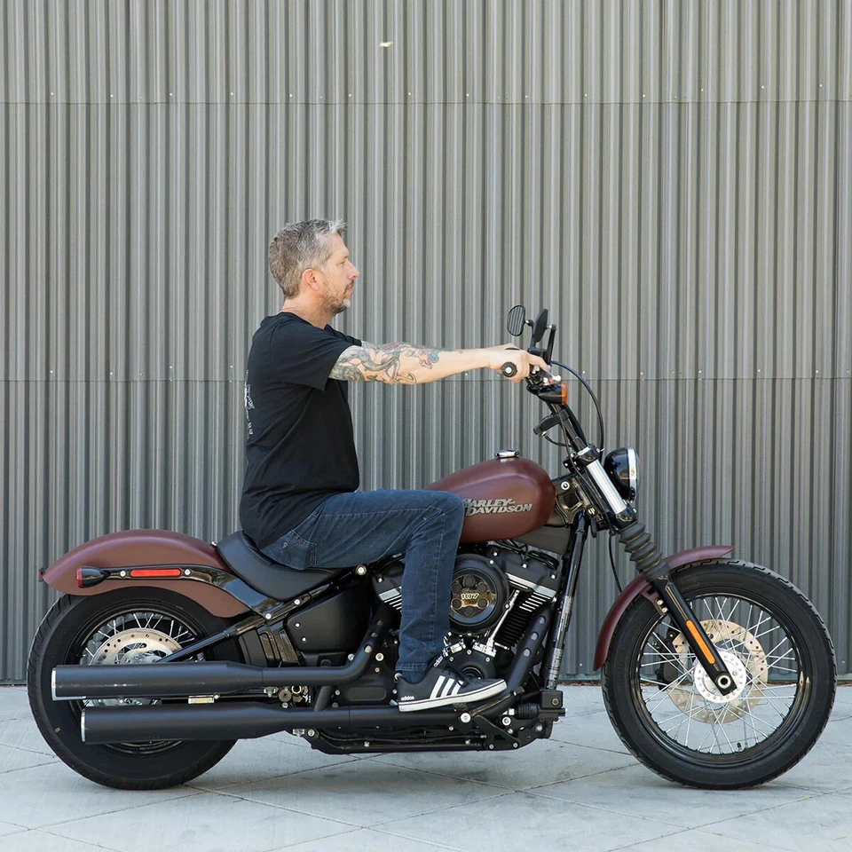 Guidão Biltwell Black Tracker - TBW com plugue 1" Harley Dyna Softail FXLRS FLTR - Imagem 4 de 4