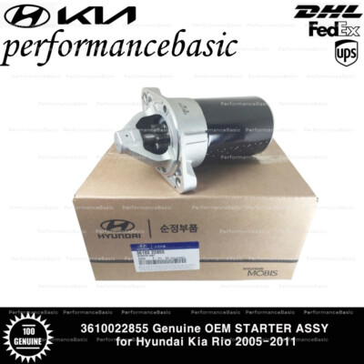 3610022855 Genuine OEM STARTER ASSY for Hyundai Kia Rio 2005-2011