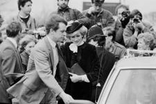 Diana, Princess of Wales, leaving the Royal Marsen Hospital, Sutto - Old Photo