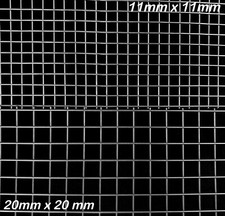 Edelstahl Gitter Schweißgitter 11x11mm u. 20x20 mm Maschen kostenloser Zuschnitt