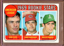 1969 TOPPS ROLLIE FINGERS ROOKIE  #597 (INK ON CARD)