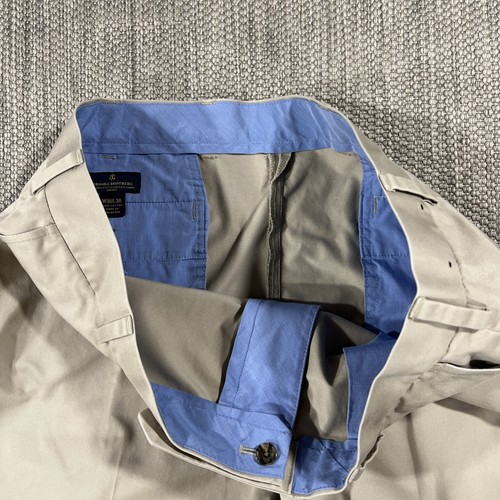 Brooks Brothers Pants Mens 36X30 Beige Cotton Flat Front Milano Advantage Chino - Picture 9 of 12