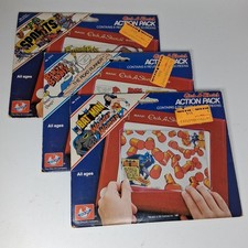  Complete VTG 1981 Etch A Sketch Lot of 4 Sports Batman Bugs Bunny Action Pack