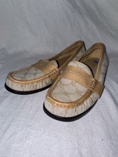 Lauren Ralph Lauren Bree Tan Penny Loafers Logo 6 1/2