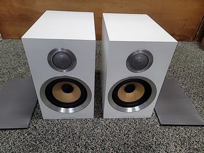 Bowers & Wilkins B&W CM1 S2 Bookshelf Speakers Pair White - GOOD
