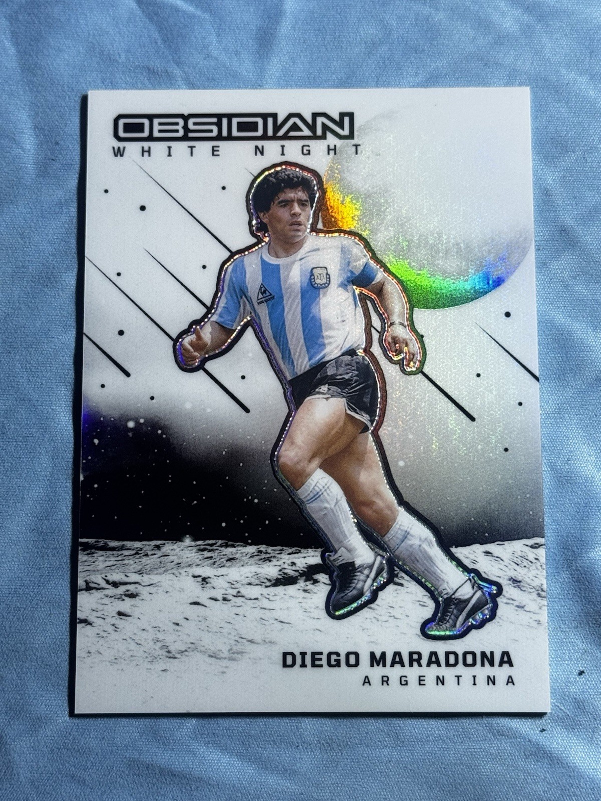2023-24 Obsidian Diego Maradona #2 White Night SSP Case Hit Argentina