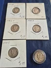 LOT OF 6 MERCURY SILVER DIMES