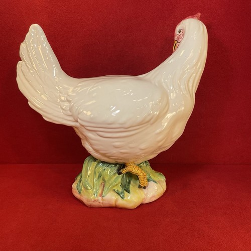 Vintage Ceramic Hen Chicken Hand Painted Statue Made In Italy 14” Tall - Picture 3 of 24