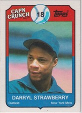 1989 Topps Cap'n Crunch Darryl Strawberry Baseball Card #7 Mint FREE SHIPPING