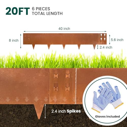 Corten Steel Edging Steel Landscape Edging Garden Bed Metal Border Edge Rusted - Picture 2 of 6