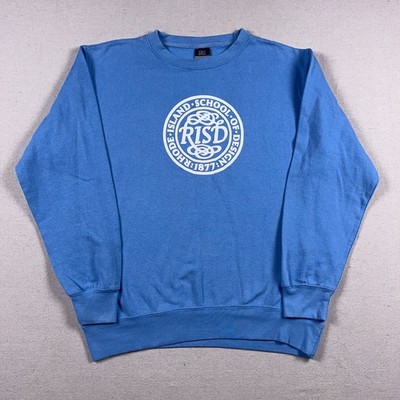 Vtg RISD Sweatshirt Mens Large Rhode Island School of Design Crewneck Blue 90s