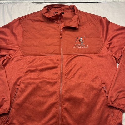 Tampa Bay Buccaneers Jacket Mens XL NFL Football Full Zip Softshell Dunbrooke