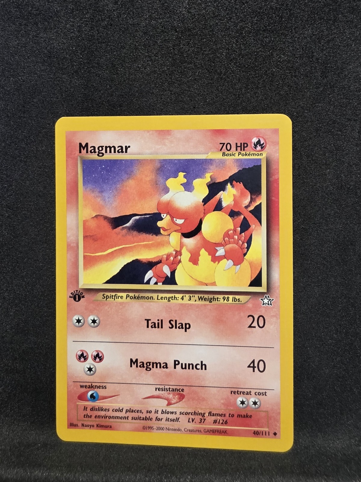 Vintage Pokemon TCG - Neo Genesis - 1st Edition Magmar 40/111 Regular: NM