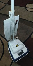 Eureka 1425 Retro Vacuum-Blue & White Vintage Upright Vacuum/ Tested Works