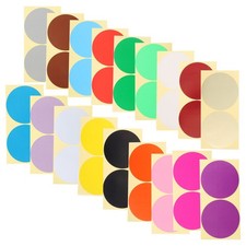 60 Sheets Colored Circle Stickers Assorted Colors Labels 20 Price