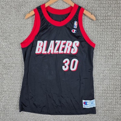 Vintage Champion Portland Trail Blazers Terry Porter NBA Jersey Black Mens Sz 40