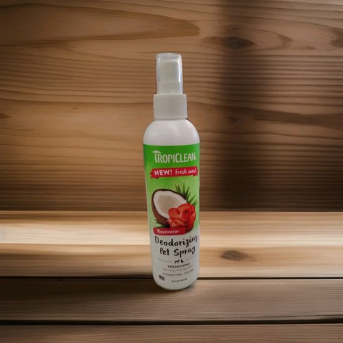 TROPICLEAN DEODORIZING FRESHENING PET SPRAY 8oz ROSEWATER Dogs & Cats Natural