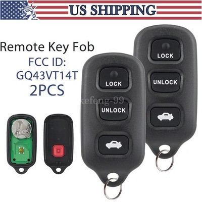 2 For 2003 2004 2005 2006 2007 Toyota Matrix Pontiac Vibe Car Remote Key Fob
