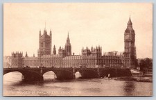 Vintage Postcard Houses Of Parliament London England