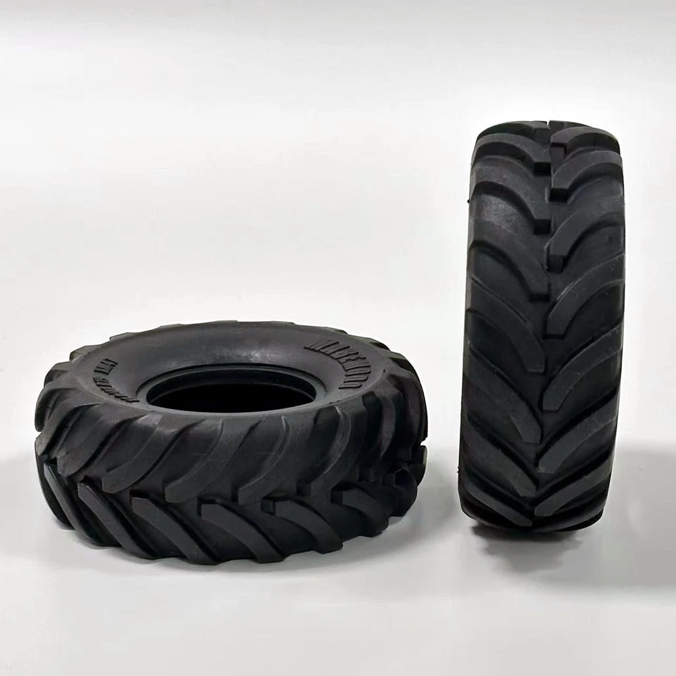 110mm Rubber Tires for Tamiya 1/14 RC Truck Scania MAN Volvo Actros DIY Parts - Photo 2/4