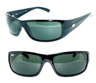 Ray Ban SONNENBRILLE SCHWARZ GRÜN RB 4057 601 HERREN BRILLE 4108 BIKER 4069 ETUI