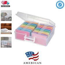 Transparent 4" x 6" Photo Cases and Clear Craft Keeper with Handle, 16 Inner ...