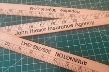 Tri-Fold Advertising Wooden Ruler 36"  John Heiser Insurance Agency - mjkgw10
