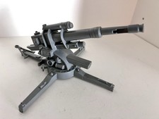 MARX BATTLEGROUND/DESERT FOX - DARK GRAY GERMAN 88 FIELD GUN - VG - MUST SEE