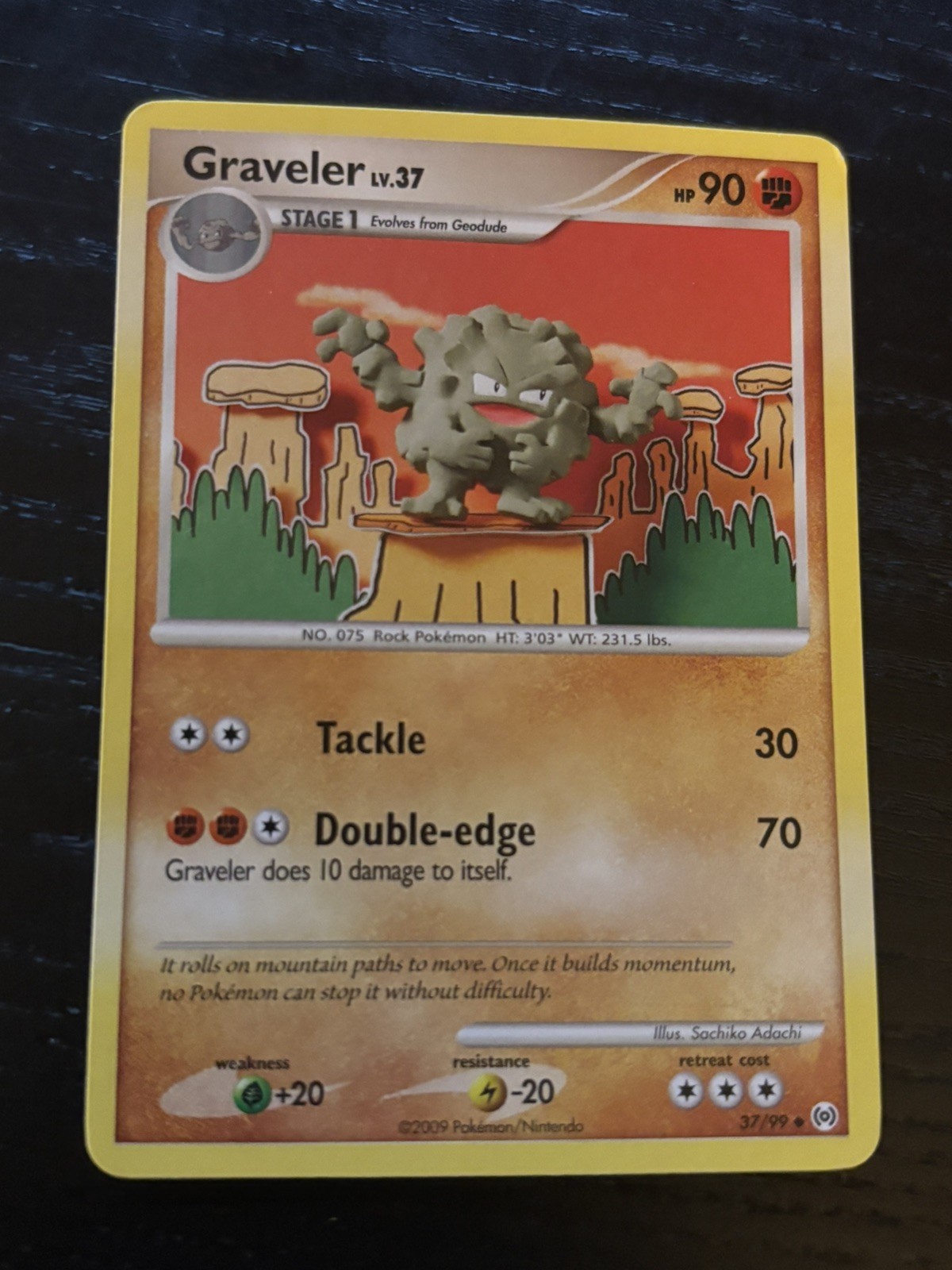 Graveler Non-Holo Pokemon Arceus 2007 #37 FREE SHIPPING