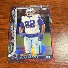 Topps 2025 Chrome Quinnen Williams Dallas Cowboys #72 Leather refractor!