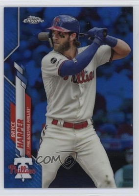 2020 Topps Chrome Blue Refractor 66/150 Bryce Harper #97 8u9