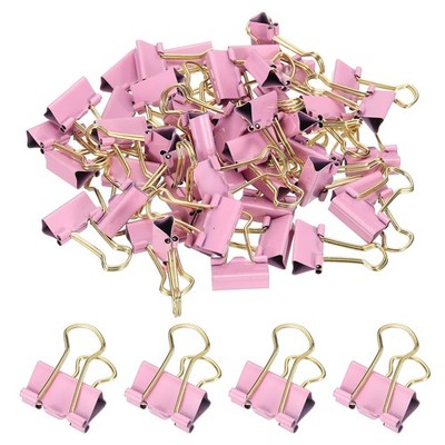 0.75'' Binder Clips, 50 Pcs Paper Clamps with Gold Wire Handles, Pastel Green
